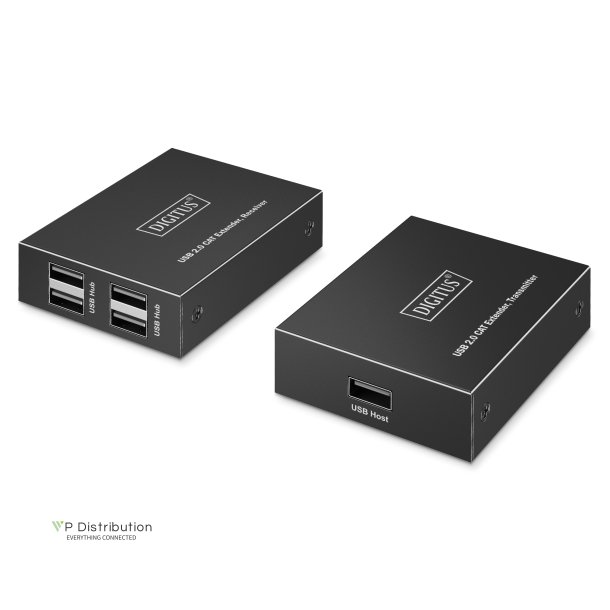 USB Extender, USB 2.0, 4x USB-A ports, 150m For use with CAT 6 (or higher) cable