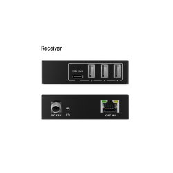 USB Extender, USB 3.2 Gen1, 100m 3x USB-A &amp; 1x USB-C, For use with CAT cable