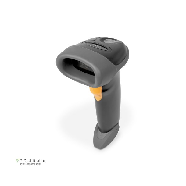 Digitus 2D Barcode Scanner, bi-directional 200 scans/sec, 2 m USB-RJ45 Cable, with holder