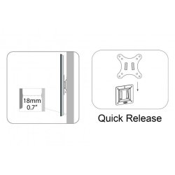 Digitus TV Wall Mount, 32" 18 kg max load, max VESA 100x100