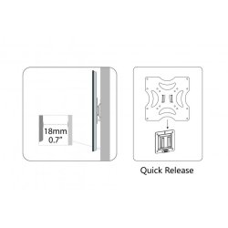Digitus Universal TV/Monitor Wall Mount, 37" 37 kg max load, max VESA 200x200
