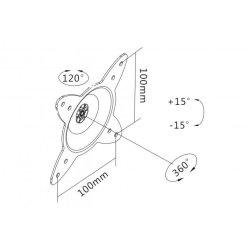 Digitus Wall Mount for LCD/LED monitor up to 27" 15kg max, VESA 100x100