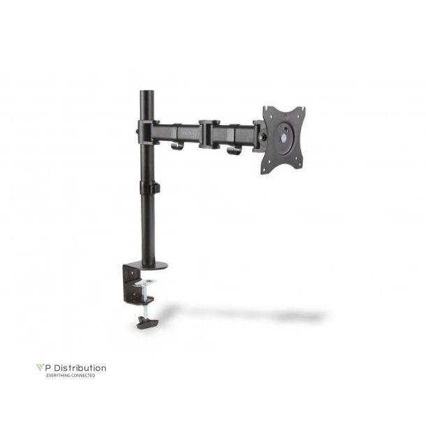 Digitus Single Monitor Desk Clamp Mount, 15-27",black max. load 8Kg, VESA max. 100x100