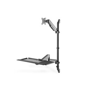 Digitus Sit-Stand Workstation wall single mount,  black max load capacity: 1-8 kg,max Screen Size: 17