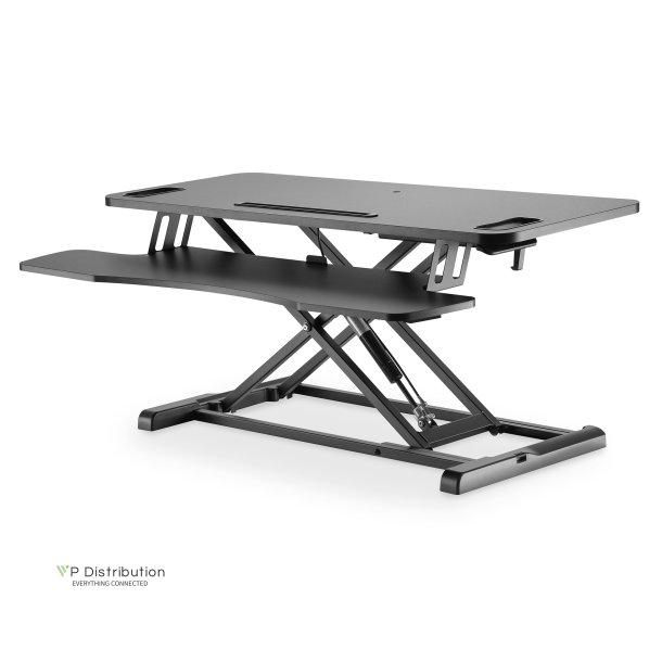 Digitus Height Adjustable Sit-Stand desktop 95x61x10-50cm, Lower Keyboard and mouse deck