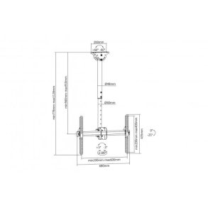 Digitus Monitor/TV Ceiling Mount 37-70
