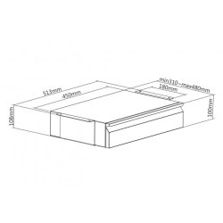 Digitus Under desk storage drawer Black