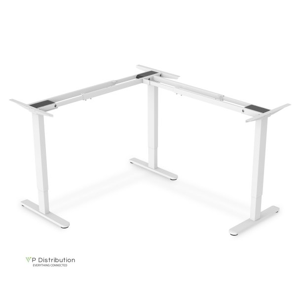 Digitus Electric Height Adjustable Desk Frame, 3-leg height:120 cm, load: 120 kg, white