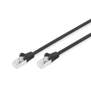 Patch Cable, CAT6, RJ45 M/M, 10.0m, S-FTP, AWG 27/7, color black
