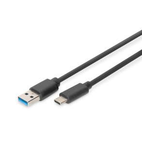 Digitus USB Type-C connection cable, type C to A M/M, 1.0m, 3A, 5GB, 3.0, bl