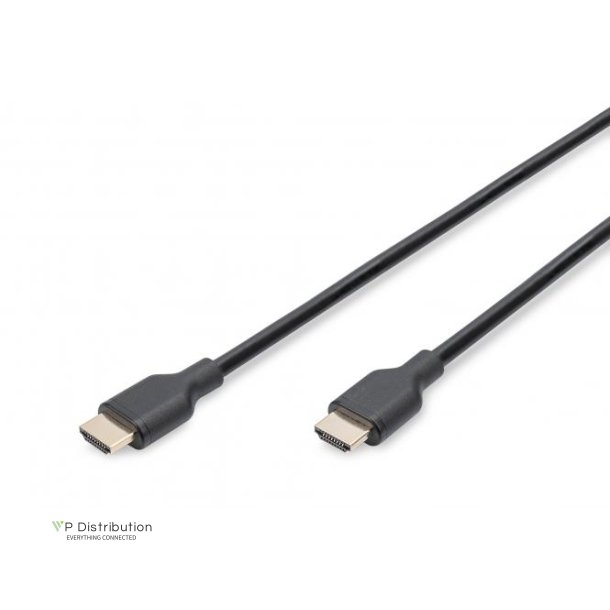 Digitus HDMI Ultra High Speed Connection Cable, Type A M/M, 1.0m, w/Ethernet, Ultra HD, 8K@60Hz, gold, bl