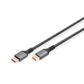 Digitus Premium DisplayPort Connection Cable, Type DP M/M, 1.0m, Alu Housing, UHD 16K, DP 2.1, bl