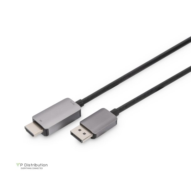 Digitus DisplayPort Adapter Cable, Type DP-HDMI A M/M, 1.8m, Alu Housing, UHD 8K@60Hz, DP 1.4, bl