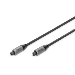 Digitus TOSLINK CABLE M/M, Digital Audio, 3m Aluminum Housing ,Gold plated