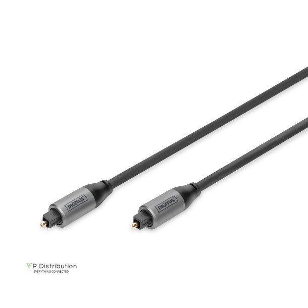 Digitus TOSLINK CABLE M/M, Digital Audio, 3m Aluminum Housing ,Gold plated