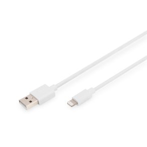 Digitus USB-A to lightning MFI  C89, 2M Data and charging cable, white, 5V, 2.4A
