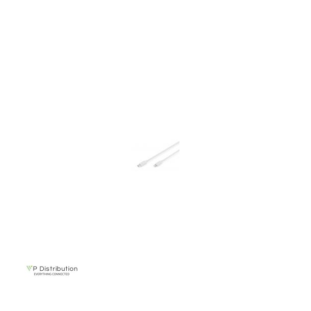 Digitus USB charger/data cable, Lightning - USB-C M/M, 1.0m, PVC, MFI, wh, 20V/3A 60W