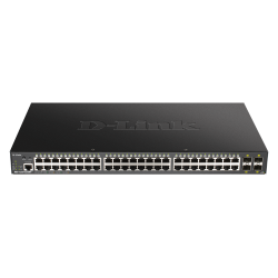 D-Link DGS-1250-52XMP Gigabit Switch PoE 52-Port Smart Managed PoE+ 4x 10G
