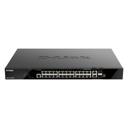 D-Link DGS-1520-28MP/E 28-Port Smart Managed PoE+ Gigabit Stack Switch, 4x 2.5 GE, 4x 10G