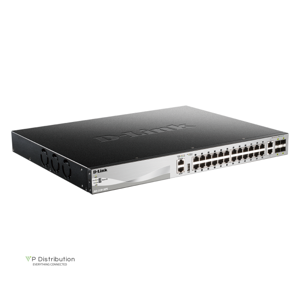 D-Link DGS-3130-30PS/E 30Port PoE Switch, Layer 3 PoE Gigabit Stack (SI)