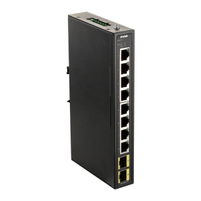 D-Link DIS-100G-10S Gigabit Switch Industrial 8Port RJ45 2x 100/1000M SFP