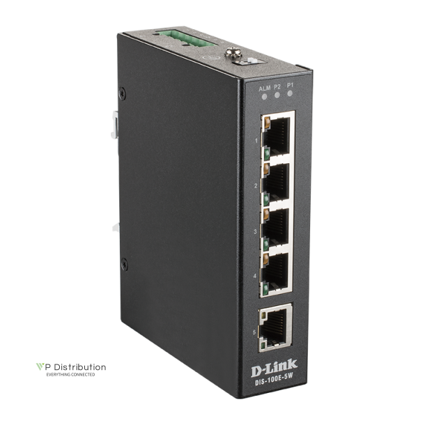 D-Link DIS-100E-5W Industrial Switch 5-Port Unmanaged Layer2 Fast Ethernet