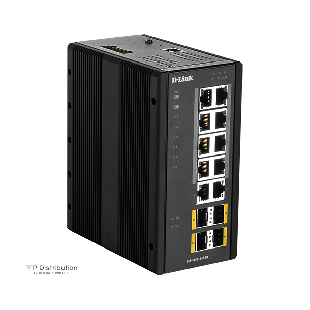 D-Link DIS-300G-14PSW 14-Port Switch Layer2 Managed Gigabit PoE Industrial