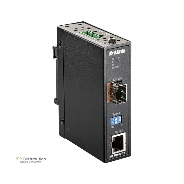 D-Link DIS-M100G-SW SFP Converter Gigabit Ethernet Industrial