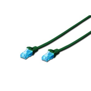 CAT 5e U-UTP patch cord, PVC AWG 26/7, length 2 m, color green