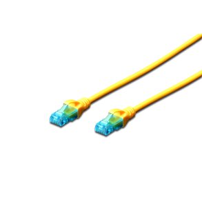 CAT 5e U-UTP patch cord, PVC AWG 26/7, length 2 m, color yellow