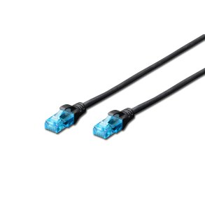 CAT 5e U-UTP patch cord, PVC AWG 26/7, length 10 m, color black