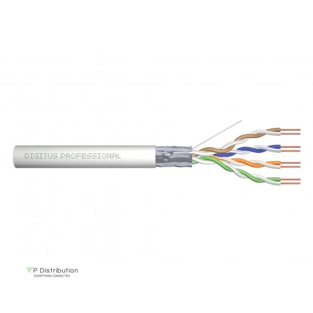 CAT 5e F-UTP installation cable, 100 MHz Eca (PVC), AWG 24/1, 305 m paper box, sx, grey