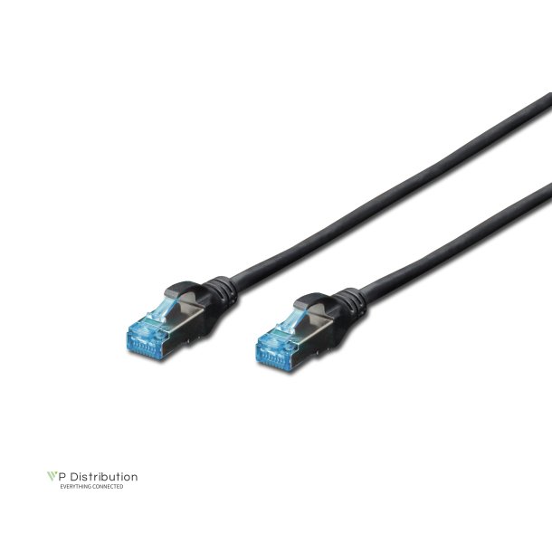 CAT 5e SF-UTP patch cord, Cu, PVC AWG 26/7, length 5 m, color black