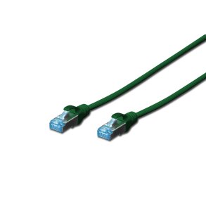 CAT 5e SF-UTP patch cord, PVC AWG 26/7, length 1 m, color green