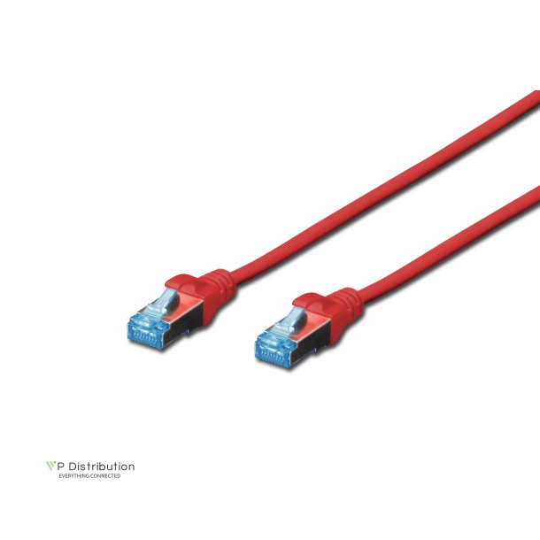 CAT 5e SF-UTP patch cord, PVC AWG 26/7, length 2 m, color red
