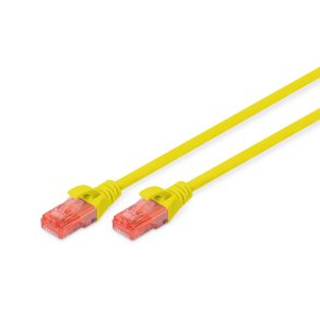 CAT 6, U-UTP patch cord, PVC AWG 26/7, length 1 m, color yellow