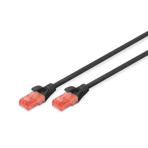 CAT 6, U-UTP patch cord, PVC AWG 26/7, length 3 m, color black