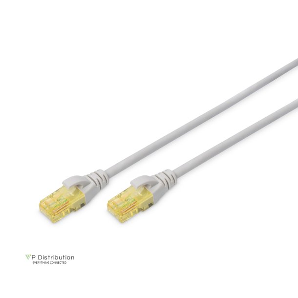 CAT 6A U-UTP patch cord, Cu, LSZH AWG 26/7, length 1 m, color grey