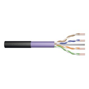 CAT 6 U-UTP outdoor installation cable, 250 MHz inner Eca (LSZH-1), AWG 23/1, 500m drum, sx, bl/pu