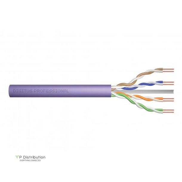 CAT 6 U-UTP installation cable, 250 MHz Cca (EN 50575), AWG 23/1, 305m paper box, sx, pu