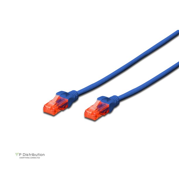 CAT 6 U-UTP patch cord, Cu, LSZH AWG 26/7, length 0.25 m, color blue