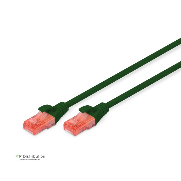 CAT 6 U-UTP patch cord, Cu, LSZH AWG 26/7, length 1 m, color green