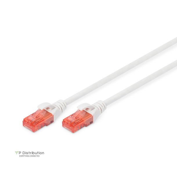 CAT 6 U-UTP patch cord, Cu, LSZH AWG 26/7, length 1 m, color white