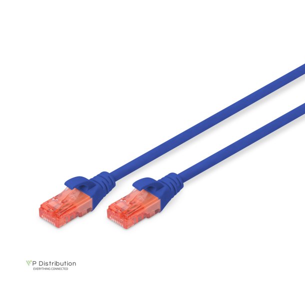 CAT 6 U-UTP patch cord, Cu, LSZH AWG 26/7, length 3 m, color blue