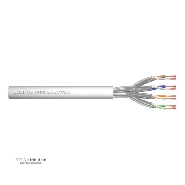 CAT 6A U-FTP patch cable, raw length 305 m, paper box, AWG 27/7, LSZH, sx, grey