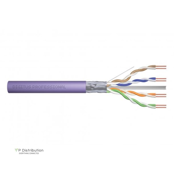 CAT 6 F-UTP installation cable, 250 MHz Eca (EN 50575), AWG 23/1, 100 m paper box, sx, pu