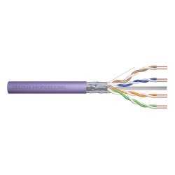 CAT 6 F-UTP installation cable, 250 MHz, AWG 23/1 Dca (LSZH-1), 305 m, drum, simplex, purple