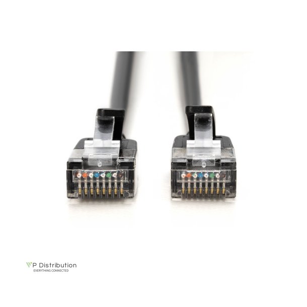 CAT 6A F-FTP Slim Patch cord, Cu, LSZH AWG 32/7, length 0.5m, Black