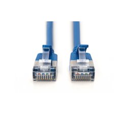 CAT 6A F-FTP Slim Patch cord, Cu, LSZH AWG 32/7, length 0.5m, Blue