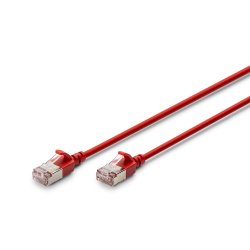 CAT 6A F-FTP Slim Patch cord, Cu, LSZH AWG 32/7, length 0.5m, Red